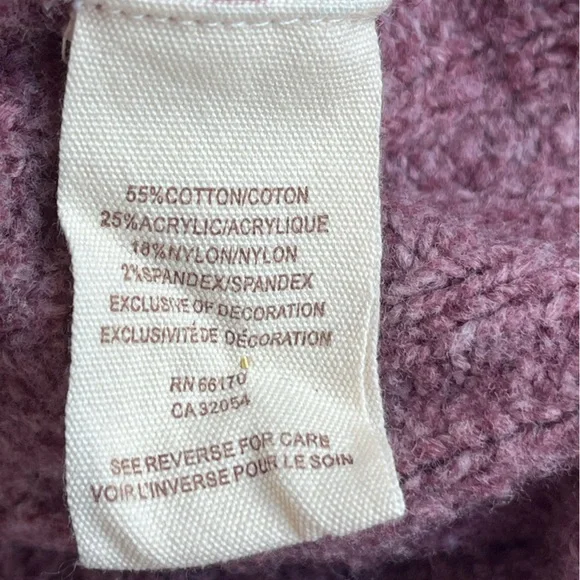 Free People Mauve Cuddle Bear Double Breasted Cardigan Sweater size SX - Picture 9 of 9